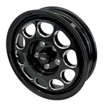 VMS Racing Black Dial Front Wheel Rim 5 Lug Drag Pack 15x3.5 & 15x10| 5x114.3 | 5x4.5” | Fits 79-93 Ford Mustang Fox Body