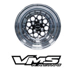 VMS Racing Black Revolver Polished Lip Milling Wheel 13X9 4X100/114.3 0 ET 73.1 CB