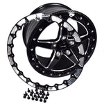 VMS Racing Black Beadlock VStar Rear Rim Wheel 17x10 5x115 +30 ET For 06 21 Dodge