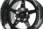 VMS Racing Street Drag Pack V Star 5 Spoke Wheel Rim 15X10 & 15x3.5 5X120 | 5X4 3/4” | +25 ET | 6.5" BS