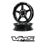 VMS Racing Black Milled V-Star 15X3.5 4 lug 4x114.3 4x108 | 4x4.25" | 1.75" BS | -13 ET | VWST053