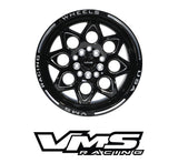 4x VMS Racing Black Lip Rocket Drag Wheel Rim 15x8 4X100 4X114.3 +20
