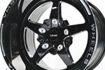 VMS Racing Street Drag Pack V Star 5 Spoke Wheel Rim 15X10 & 17x4.5 5X114.3 (5X4.5") -25 ET (4.5" BS)