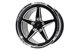 VMS Racing Black Polished Lip Milling Finish Wheel V Star 5 Spoke 17X10 5X120 44 ET 73.1 CB