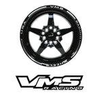 VMS RACING FRONT OR REAR DRAG RACE V-STAR WHEEL 15X8 5X100 / 5X114.3 (5x4.5”) +20 ET (5.3 " BS)