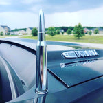 Anti-Theft Chrome 50 Caliber Bullet Stubby Billet Antenna For Chevy Gmc Toyota Ford Jeep