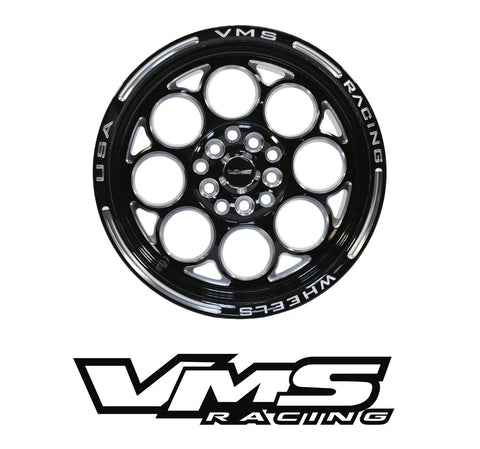 VMS Racing Black Modulo Milling Finish Drag Racing Wheel Rim 15x8 5X100 5X114 +20 ET VWMO006