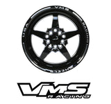 VMS RACING FRONT OR REAR DRAG RACE V-STAR WHEEL 15X8 5X100 / 5X114.3 (5x4.5”) 0 ET (4.5" BS)