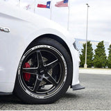 VMS Racing Polished Lip V star  Front Drag Racing Wheel For Ford 05 19 Mustang 18x5 (-12ET) 5x114.3 5x4.5 Set of 2