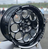 VMS Black Modulo Milling Finish Drag Racing Wheel Rim 15x7 4X100/4X114 ET35