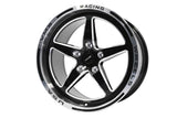 VMS Racing Drag Pack Polished Lip Racing Wheels 2x 18x5 (-12ET) 2x 17x10 (54ET) 5x114.3 For 05 20 Mustang