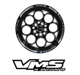 VMS Racing Black Modulo Milling Finish Drag Racing Wheel Rim 15x8 5X100 5X120.7 | 5x4.75 | 5.3” BS