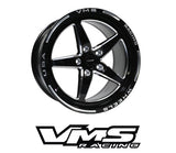 VMS Racing Black Milling Finish Wheel V Star 5 Spoke 17X10 5X120 | 5x4.75 | 7.23” BS | 44 ET 73.1 CB