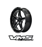 VMS Racing Street Drag Pack V Star 5 Spoke Wheel Rim 15X8 & 17x4.5 5X120.7 (5X4.75") +20 ET (5.3” Backspace)
