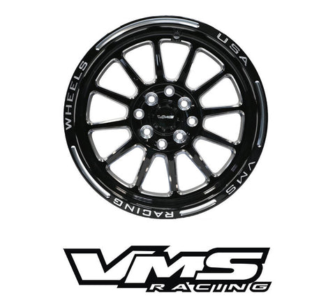 VMS Wheels Black Hawk Rear Or Front 15X3.5 4X100/114.3 10 ET 73.1 CB Black Milling - 2x