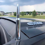 Anti-Theft Chrome 50 Caliber Bullet Stubby Billet Antenna For Chevy Gmc Toyota Ford Jeep