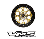 VMS Racing Front Or Rear Gold Revolver Drag Wheel Rim Set Of 2 15x3.5 4X100 & 4X114 +10